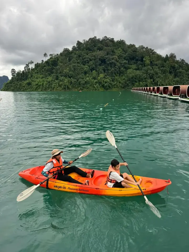 Canoeing on the lake