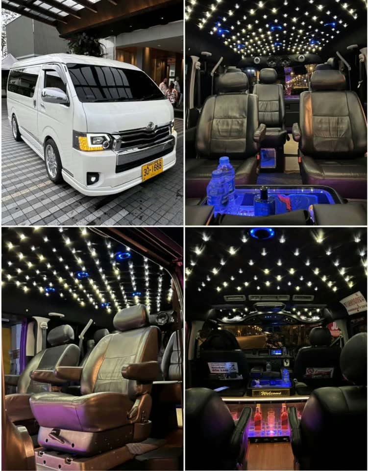 Kong’s white van with dark interior